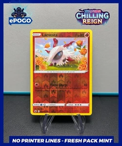 Larvesta 023/198 Reverse Holo Pokemon Card Chilling Reign Pokémon TCG MINT - Picture 1 of 2