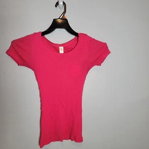 No Boundaries Girls Shirt Pink Youth Small Short Sleeve 1 Pocket - Picture 1 of 4
