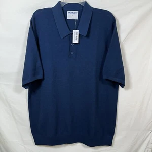 Nuevo con etiquetas Polo Old Navy Para Hombre Noche Oscura Manga Corta Otoño 3 Botones Azul NUEVO XL - Imagen 1 de 9