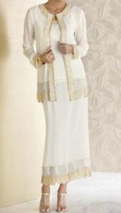 Mother of Bride Groom Women's Wedding beaded 3PC skirt suit party dress plus 3X