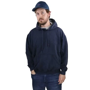 Vintage Hoody Sweatshirt Mens XL Large Blue Champs Thermal 90s Y2K Essential - Picture 1 of 9