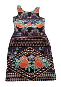 Cocoon Size M Bodycon Length 36” Floral Poly Cotton #ST29 - Picture 1 of 6