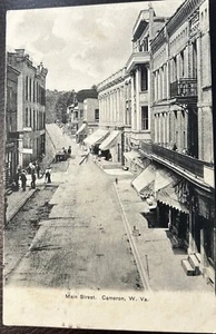 Cameron, WV. Marshall Co. Main Street view 1909 postmark. Vintage Postcard. NoR - Picture 1 of 4