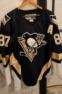 Camiseta De Colección NHL CCM Pittsburgh Penguins Sidney Crosby A 87 Para Hombres Mediana COSIDA Novato Foto 1 de 4