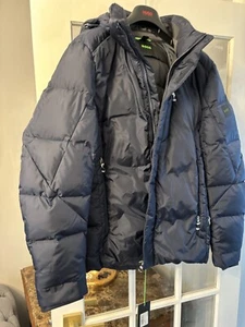 Boss Puffer Jacket Duck Down/Feather Navy Blue Herren Jacke US XL - Bild 1 von 13