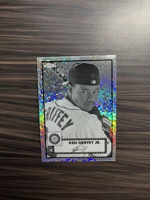 2021 Topps Chrome Platinum Anniversary Ken Griffey BLACK & WHITE MINI DIAMOND - Image 1 of 2