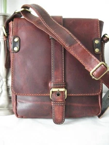 ROWALLAN!!! FINE HANDMADE LEATHER BEAUTIFUL X BODY MESSENGER BAG!!! - Picture 1 of 22