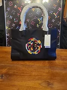 Tory Burch Ella Rope Mini Tote Black Multicolor New - Picture 1 of 12