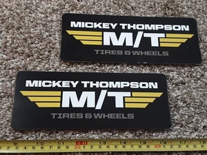 Lot of 2 Mickey Thompson Racing Tires Decals Stickers M/T Outlaw Drag Radial SS - Picture 1 of 3
