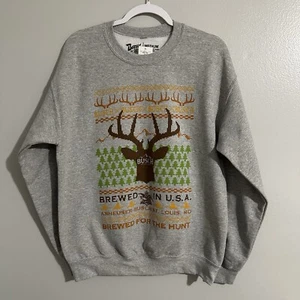 Maglione pullover girocollo Brew City Busch uomo taglia M caccia brutto fibbia nuovo con etichette - Foto 1 di 8