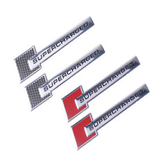 Produktbild - 2stk Metall Supercharged Car Emblem Badge Aufkleber Aufkleber