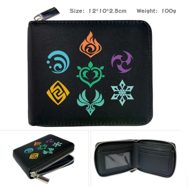 Genshin Impact Game Manga PU Geldbörse Geldbeutel Wallet 12x10x2.5cm - Bild 1 von 1