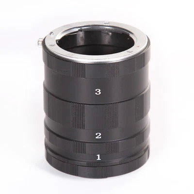 Macro Extension Tube 3 Ring for Panasonic GH4 Olympus E-M5 Micro M 4/3 Camera - Image 1 of 4