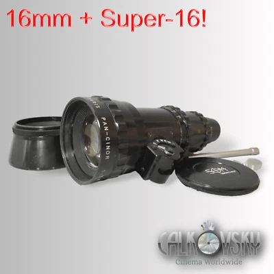 SUPER-16! 🔥SOM BERTHIOT 25-100MM C-MOUNT ZOOM LENS for BOLEX 16MM MOVIE CAMERA - Image 1 of 4