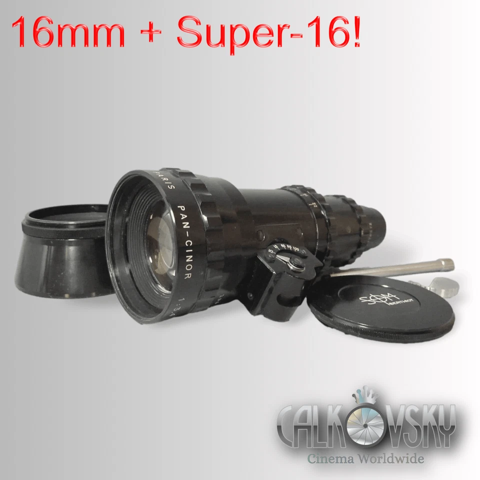SUPER-16! 🔥SOM BERTHIOT 25-100MM C-MOUNT ZOOM LENS for BOLEX 16MM MOVIE CAMERA - Image 1 of 4