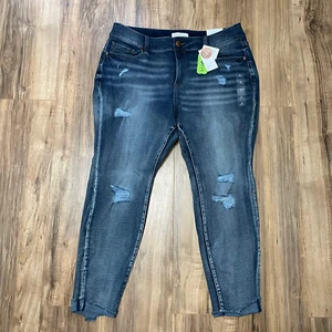 Neu mit Etikett Lane Bryant Super Stretch Curvy Fit Skinny High Rise Denim Jeans - 18 Petite - Bild 1 von 12