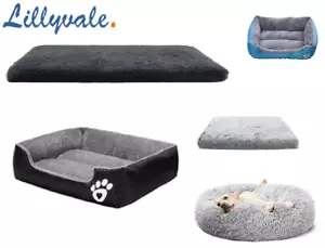 More details for pet beds dogs cats comfy fluffy soft washable bed cushion fleece mattress s/m/l