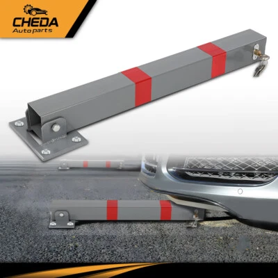 CHEDA Folding Parking Barrier Lockable Car Bollard Driveway Car Safety Security Post