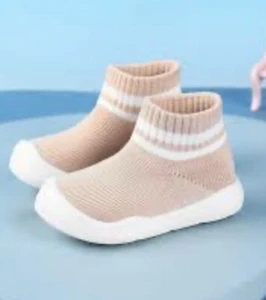 Kids Comfort Athletic Shoe Breathable Sock Sneakers Soft Gym Slip On Girls Boys - Picture 1 of 4