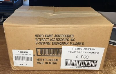 4 New PERFORMANCE Tremorpaks w/Memory Cards for NINTENDO 64 in SEALED BOX N64 - Image 1 of 4