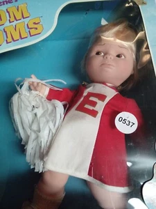 Vintage 1983 Eugene's Little Cheerleader Pom Pom Doll Red Dress - Picture 1 of 4
