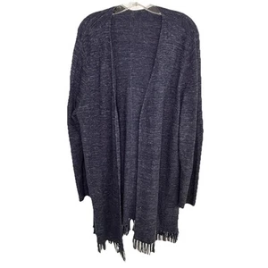 Talbots blau Langarm Freizeit Cardigan Oberteil Leinen Größe 2X - Bild 1 von 3