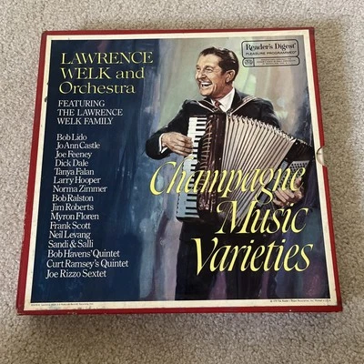Lawrence Welk and Orchestra Champagne Music 6 Album Readers Digest Vinyl Records - Image 1 of 2