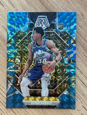 2022-23 Panini Mosaic Rookies Reactive Blue Mosaic Prizm #208 Ochai Agbaji Jazz - Image 1 of 2