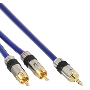 InLine Cinch/Klinke Kabel PREMIUM 2x Cinch Stecker an 3,5mm Klinke Stecker 3m - Bild 1 von 1