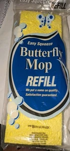 Royal Maid Easy Squeeze Butterfly Mop Refill New Old Stock Made In USA 9.5x3 1/4 - Picture 1 of 2