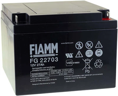 Batería de plomo FIAMM FG22703 Vds 12V 27Ah/324Wh plomo ácido negro