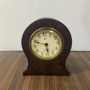 Working Antique Jennings Brothers Desk Clock 6” x 5” X 2 3/4” - Picture 1 of 8