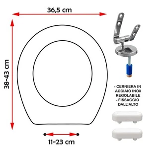 SEDILE COPRIWATER COMPATIBILE SANITRIT SANICOMPACT 43 BIANCO - Foto 1 di 4