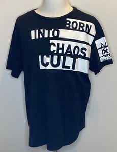 Kult der Individualität T-Shirt "Born into Chaos" Grafik schwarz Baumwolle (Gr. 3XL) - Bild 1 von 5