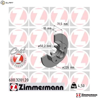 2x BRAKE DISC 600.3201.20 FOR VW GOLF/III/Mk JETTA VENTO PASSAT CORRADO  SEAT - Image 1 of 4