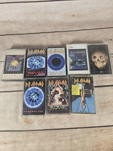 DEF LEPPARD Cassette Tape Lot x8 Night Adrenalize Pyromania High N Dry Hysteria - Picture 1 of 1
