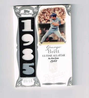 GEORGE BRETT 2006 TOPPS STERLING QUAD JERSEY GAME USED # 5/10 SP VERY RARE!! HOF - Image 1 of 2