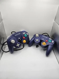 Controller ufficiale Nintendo Gamecube Indigo Purple OEM set di 2 **VEDI FOTO** - Foto 1 di 4