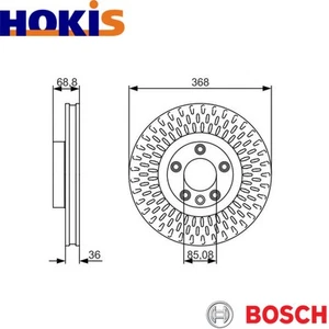 2x BRAKE DISC 0 986 479 A33 FOR VW TOUAREG PORSCHE CAYENNE CASB/BUN/CASC 3.0L - Picture 1 of 6