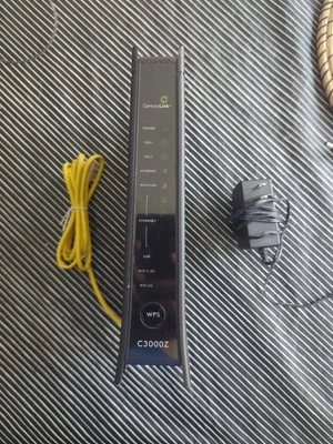 ZyXEL C3000Z Modem CenturyLink W/AC ADAPTER & Cables TESTED - Image 1 of 4