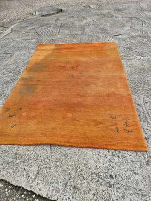 HADYS Gabbeh ?? Teppich Perser Orient 240x172  orange handgeknüpft? Wolle Unikat - Bild 1 von 4