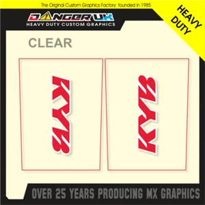 MOTOCROSS MX 85cc FORCELLA SUPERIORE GRAFICA DECALCOMANIE CHIARE KYB - Foto 1 di 1