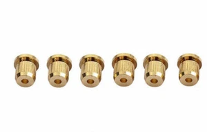 Nuevo 6 Virolas Metal Oro - 8mm para Guitarra TELECASTER - Imagen 1 de 3