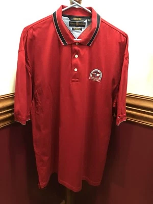 Men's Shirt Hilfiger Greensboro Chrysler Top Hilfiger Red Polo Golf Size XL  - Image 1 of 4