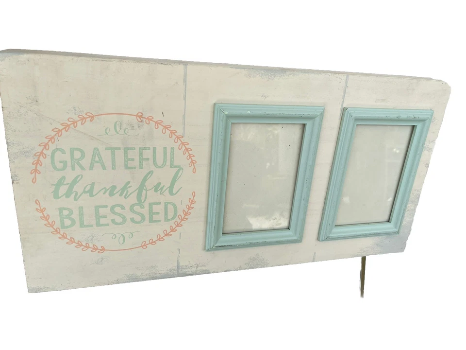 "MARCO DE FOTOS de FARMHOUSE agradecido bendecido para pared con capacidad para fotos de 2-4 X 6""💕" Foto 1 de 4