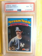 1989 Kmart Dream Team Don Mattingly Baseball Card PSA 8