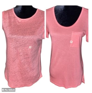 NWT Ann Taylor Loft 2 T-shirts Pink Size XS Lightweight Soft Rayon & Linen - Picture 1 of 16