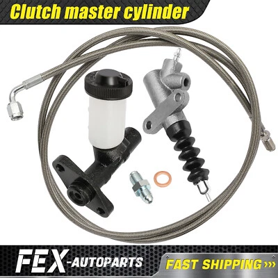For Mazda Miata Master & Slave Cylinder & Stainless Clutch Line Kit MC229+SC825 - Image 1 of 4