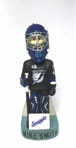 Vintage Snapple Mike Smith Tampa Bay Lighting Hockey Mini Magnetic Bobblehead Cover