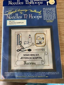  Needles 'n Hoops NURSING  Sampler Embroidery Kit # 210 New  - Picture 1 of 4